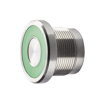 Пьезоэлектрическая кнопка - зеленый цвет LED, 15 м кабель