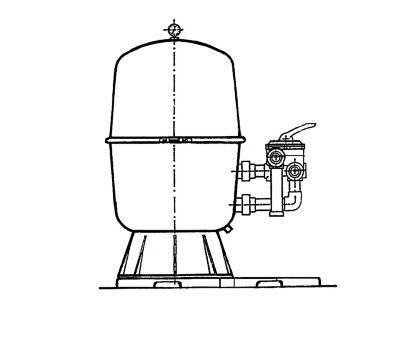 Фильтровальная установка 600, 14 м³ / ч, 230 В, 6-позиционный боковой клапан (с насосом Bettar Top 14)