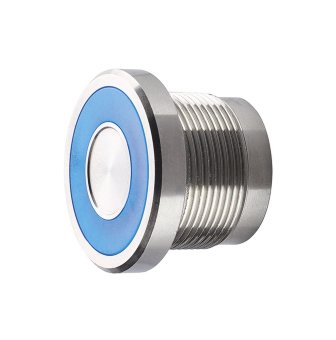 Пьезоэлектрическая кнопка - синий цвет LED, 8 м кабель